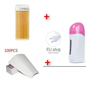 kit épilatoire Appareil Chauffe Cire cartouche  100 Bandes papiers