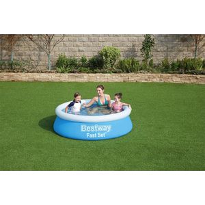 Bestway Round Fast Set فوق حمام السباحة الأرضي بقطر 183 × 51 سم