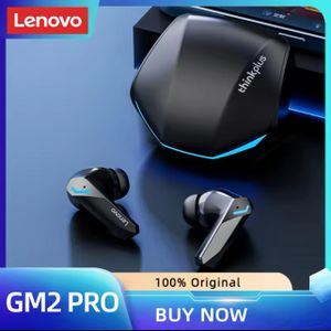 Lenovo GM2 Pro Écouteurs Bluetooth V5.3, Gaming, ENC Annulation, appel HD, tactile , Noir