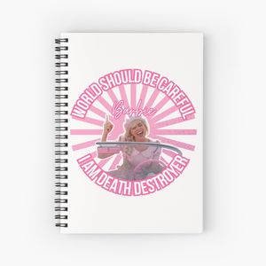Barbie-World should Be careful-I am Death Destroyer Spiral Notebook - Bloc note