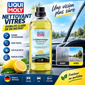 Liqui Moly Liquide Lave Glace Concentre Nettoyant Pare Brise Automobile Parfum Citron Elimination Insectes Saletes Visibilite Parfaite Entretien Voiture Bouteille Flacon 250 ml
