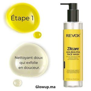 REVOX معجون غسول الوجه ZITCARE AHA BHA PHA 250 مل لجميع أنواع البشرة