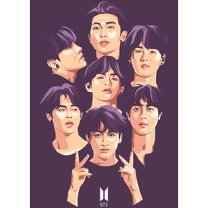 Korean boy group bts  Poster Chambre Haute Qualité