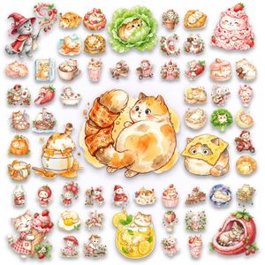 100 autocollants transparents en PET pour aliments et animaux, autocollants pour aliments d'animaux. Idéaux pour ordinateur portable, bouteille d'eau, téléphone, journal, scrapbook, pare-chocs, skateboard, moto, bagages.