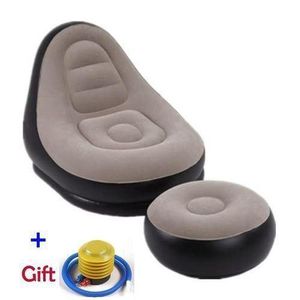 Home Chaise inclinable gonflable en PVC pour le salon, chaise longue pliante, canapé paresseux à flocage, fauteuil inclinable pliable, siège de camp extérieur, canapé de pique-nique