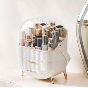 Organisateur de maquillage, vitrine à cosmétiques avec 2 tiroirs, idéal pour la coiffeuse de chambre.