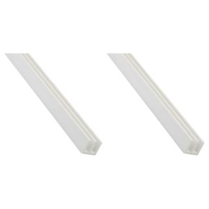 Lot de 2 - Profil Double U En Pvc Blanc 1000X19X15 - Pour Finitions et Bords