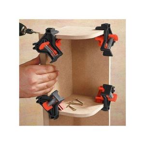 Pack de 4 Serre-joints d'Angle Automatiques pour Assemblage de Meubles 5-22mm