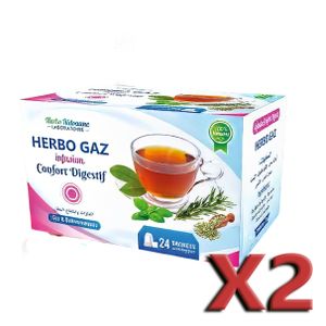شاي الغازات - طارد للغازات مفيد لآلام المعدة والأمعاء 24 Sachets x2