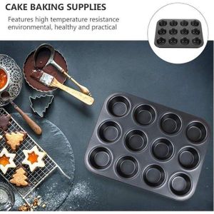 Mini moule à pain, 12 cavités, antiadhésif, carré en acier au carbone, petit moule à pain individuel