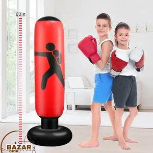 SAC de Boxe Gonflable Autoportant – Entraînement Enfant & Adulte – Punching Ball Réflexe – Base à Remplir Eau/Sable – Anti-Stress & Sport à Domicile  Sport enfants . boxe  Ball Enfant Autoporté  Base Stable, PVC Solide Sport, Jeu & Défoulement