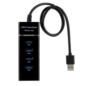 HUB USB 3.0 haute vitesse 5 GBPS LED 1 à 4 ports séparateur de câble USB extension de Transmission de données station de chargement de téléphone adaptateur Multiple Répartiteur de câble HUB 4P