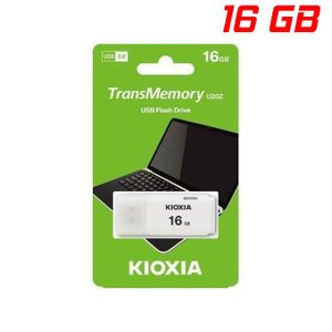 KIOXIA Clé Usb 16Gb Flash Drive TransMemory U202 Usb 2.0 DataTraveler - Blanc