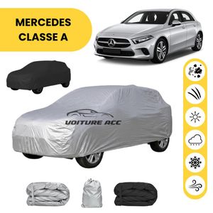 Bâche voiture imperméable double face – Protection complète contre pluie, soleil et poussière + sac offert ( MERCEDES CLASSE A )