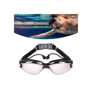 Lunettes de Natation Unisexe – Verres Fumés - Étanches - avec Bouchons d’Oreilles et Sangle Réglable