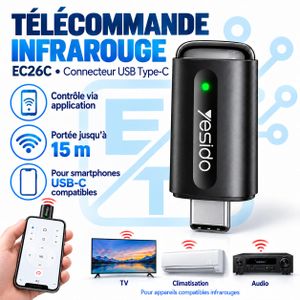Yesido جهاز تحكم بالأشعة تحت الحمراء EC26C بمنفذ USB Type C للهواتف الذكية والتحكم عبر التطبيق بمدى 15 متر