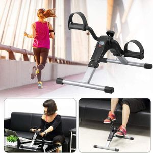 Mini Vélo d’Exercice Pliable – Pedal Exerciser Under Desk Bike avec Écran LCD – Entraînement Bras & Jambes – Résistance Réglable, Portable pour Maison et Bureau