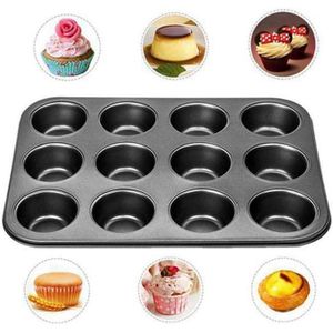 Moule à gâteau, moule à muffin 12 moules à muffins antiadhésifs en acier au pour cuisson au four.