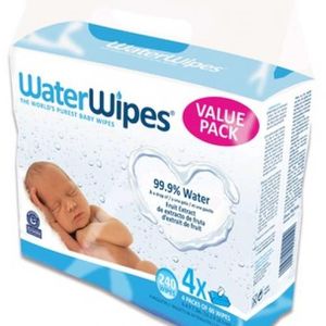 WATERWIPES Lingettes Biodégradables Bébé boite 240 unités