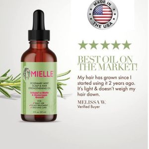 Mielle Organics Huile de renforcement du cuir chevelu et des cheveux au romarin et à la menthe