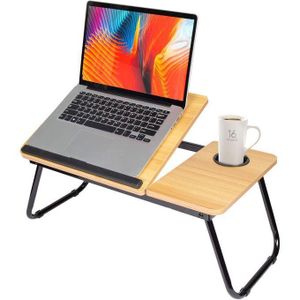Table de Lit Pliable Réglable Multifonction – Support PC Portable, Petit Déjeuner & Télétravail Confortable