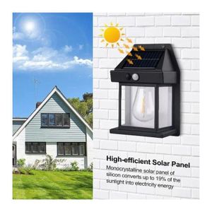 Lampe Murale Solaire LED avec Détecteur de Mouvement