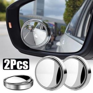 2 Pièces Rétroviseurs d’Angle Mort Voiture – Miroirs Convexes Grand Angle 360° Réglables