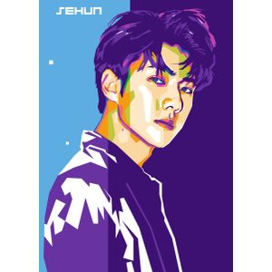 Sehun kpop wpap  Poster Chambre Haute Qualité