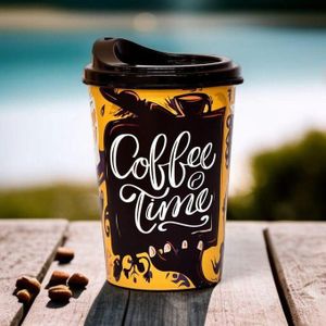 Tasse à Café Réutilisable "Coffee Time" - Pour des Pauses Café Stylées