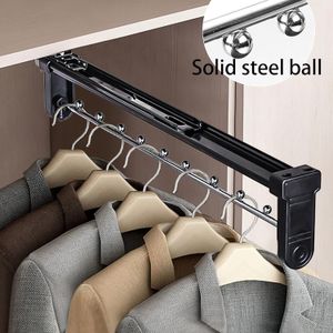 Porte-Cintres Coulissant pour Placard – Support de Rangement Extensible pour Vêtements