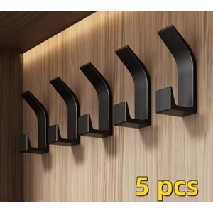 Pack 5 Crochets Muraux Adhésifs Sans Perçage – Porte Serviette, Vêtements, Clés – Résistants pour Cuisine & Salle de Bain