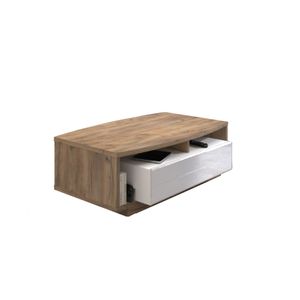 Kitea Table Basse DUNE  - Blanc / Chêne