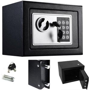 خزنة إلكترونية رقمية من الفولاذ مع لوحة مفاتيح، نظام قفل آمن – مثالية للنقود، المجوهرات، والوثائق المهمة