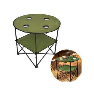 Table de camping ronde pliante, Table pour camping en plein air, table de plage