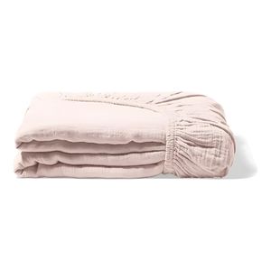 Bambidou Drap Housse Cododo - Gaze de Coton Rose Clair - Lit Bébé 85x50 cm