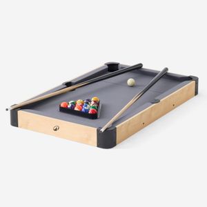 Table de Billard Compacte BT 100 – Mini Billard Américain Portable avec 2 Queues, 15 Billes et Triangle – Jeu Familial Intérieur