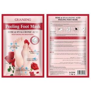 Guanjing Masque pour les pieds, soin exfoliant pour la peau, Rose, hydratant, éclaircissant