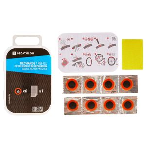 Kit de Réparation Chambre à Air Vélo - Patchs Adhésifs Auto-Vulcanisants - Pour Réparation Rapide - Petit Format