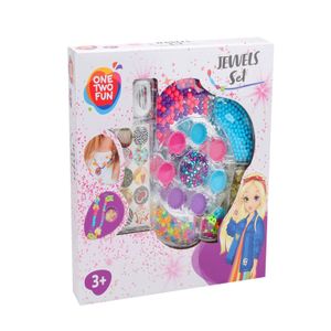 Grand Assortiment de Perles pour Bijoux  - Coffret Créatif DIY Bracelets et Colliers - Kit de Création Loisirs Créatifs pour Enfants - Boîte de Rangement Incluse 30x30,5x5cm