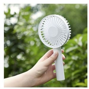 Mini Ventilateur de Poche avec 3 Réglages (USB Rechargeable Blanc)