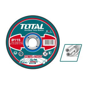 TOTAL Disque de coupe abrasif pour métal 115 mm x 1,2 mm