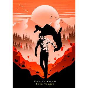Eren attack on titan  Style 27 Poster Chambre Haute Qualité