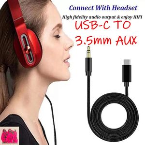 Câble auxiliaire USB- C To 3.5mm Aux 1 mètre qualité supérieure + Sticker