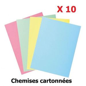 Paquet de 100 Chemises Cartonnées 180 gr - Mawarid Bureau