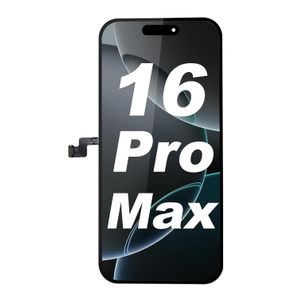 Afficheur  LCD de rechange pour iPhone 16 Pro Max +  incassable en verre trempé