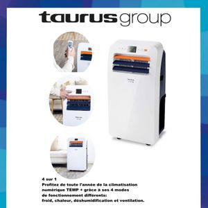 Taurus Climatiseur mobile 4 en 1 : chaleur, froid, déshumidificateur et ventilateur