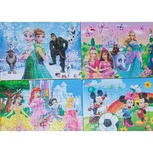 Pack de 4 puzzles avec colorant pour passer de beaux moments avec vous enfants 