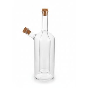 Kraft line زجاجة زيت وخل زجاج مزدوجة – Oil & Vinegar Dispenser – قارورة زيت زجاج أنيقة للمطبخ