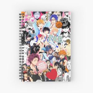 sports anime collage Spiral Notebook Bloc note