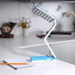 Lampe de Table LED Rechargeable et Pliable – Éclairage Réglable & Design Compact couleur Bleu